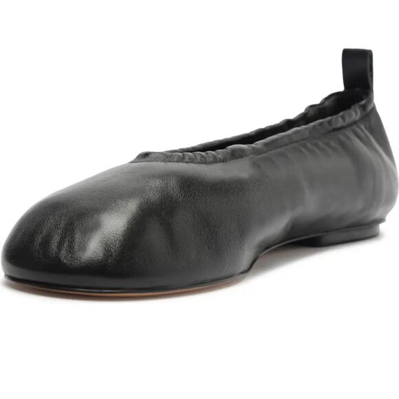 SCHUTZ Eudora Slip On Ballet Flats Size 7 Run Small Black Leather NEW $128 - Picture 6 of 14